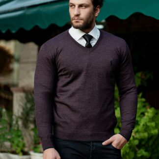 Hand-Knitted Men's Wool Sweater